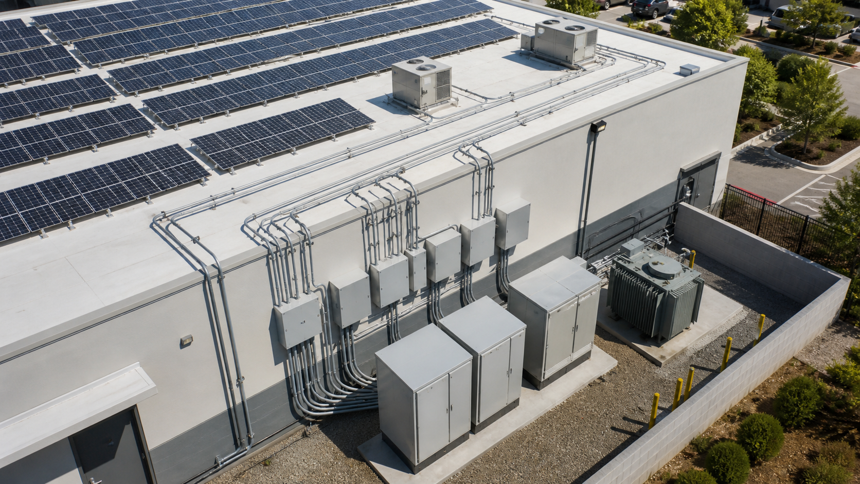 Unbranded photovoltaic engineering context for Distributed PV Grid Capacity and Combiner Box Design