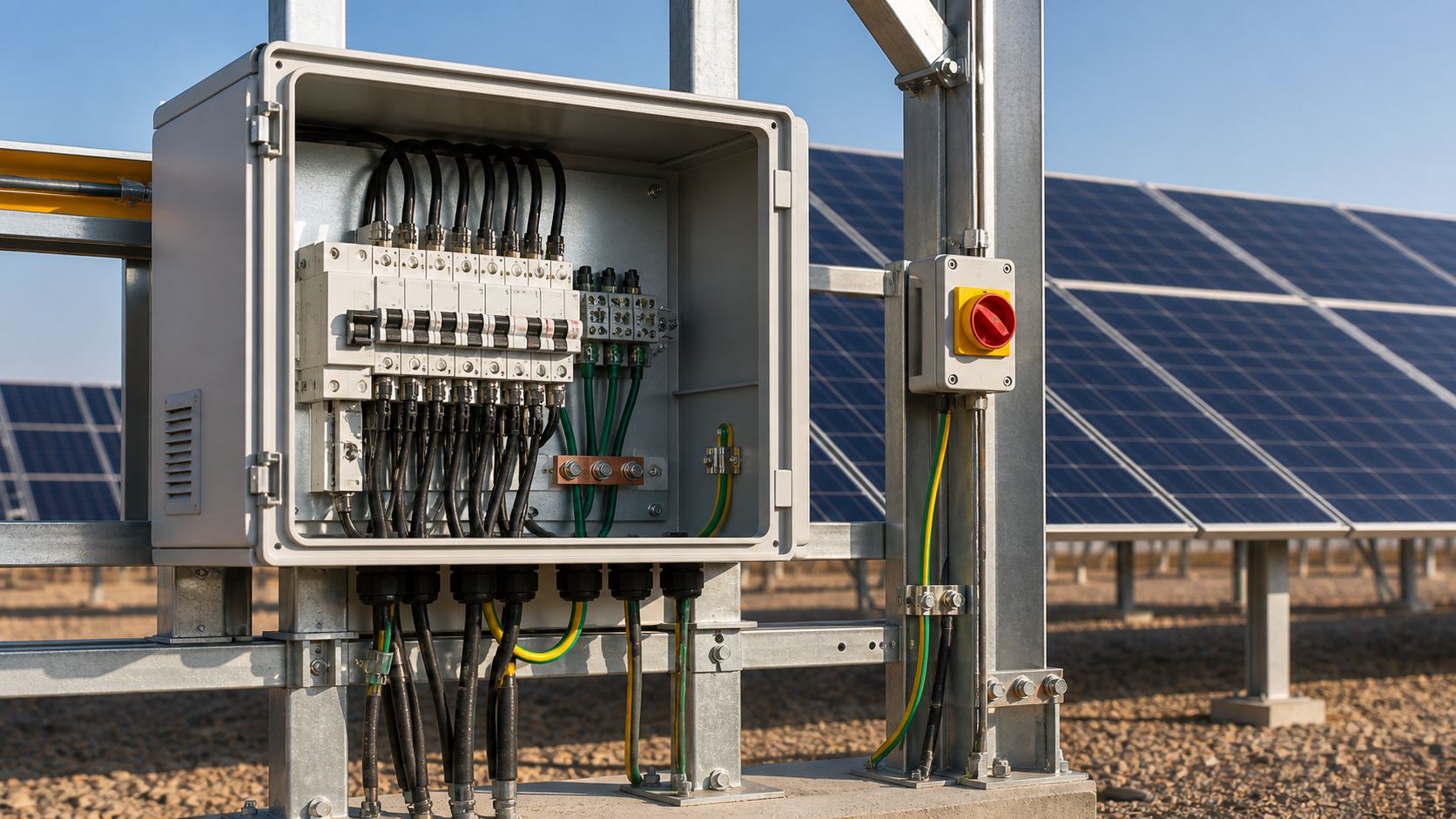 Unbranded photovoltaic engineering context for PV Station Fire Safety: Full-Chain Protection