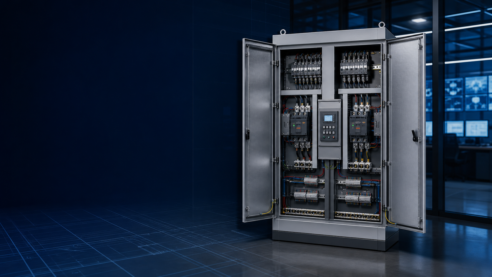 Dual-source automatic transfer cabinet for a signalling application