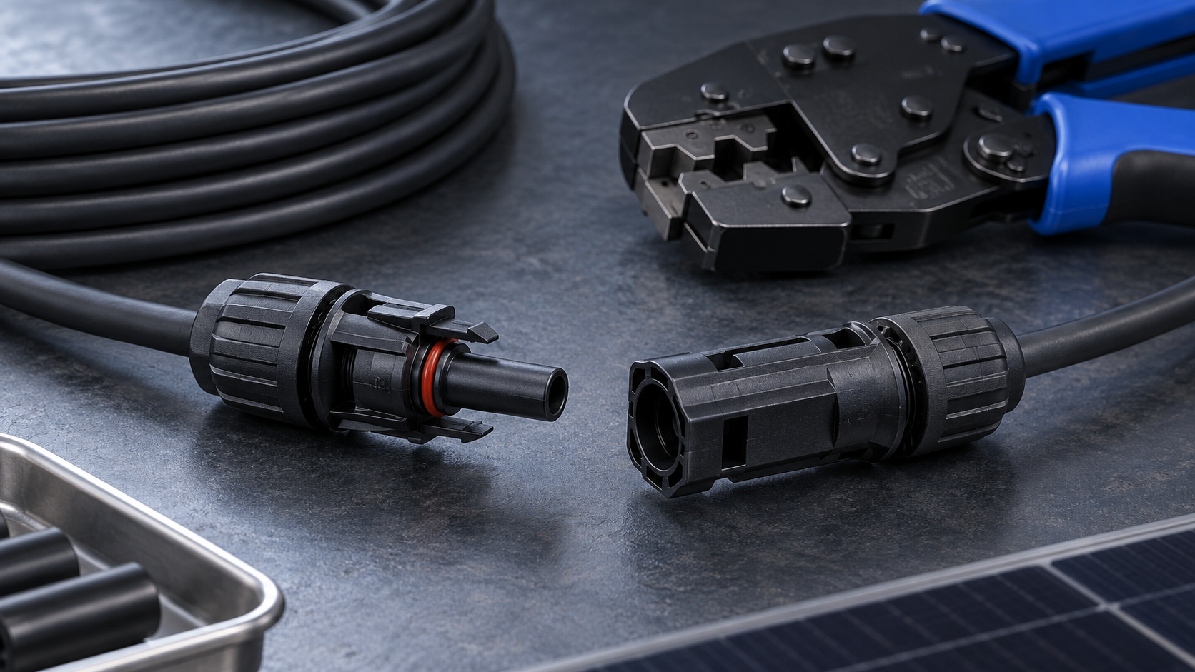PV engineering context for MC4 Solar Connectors: Types, Selection and Crimping