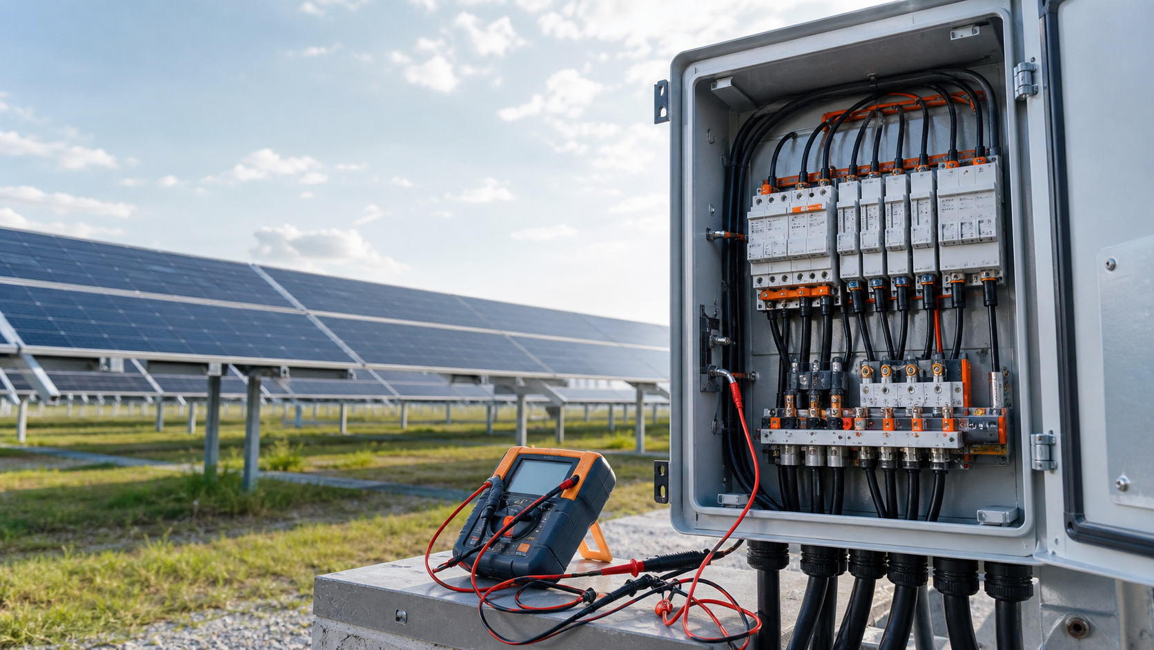 PV combiner engineering context for Combiner Box Commissioning Test Checklist