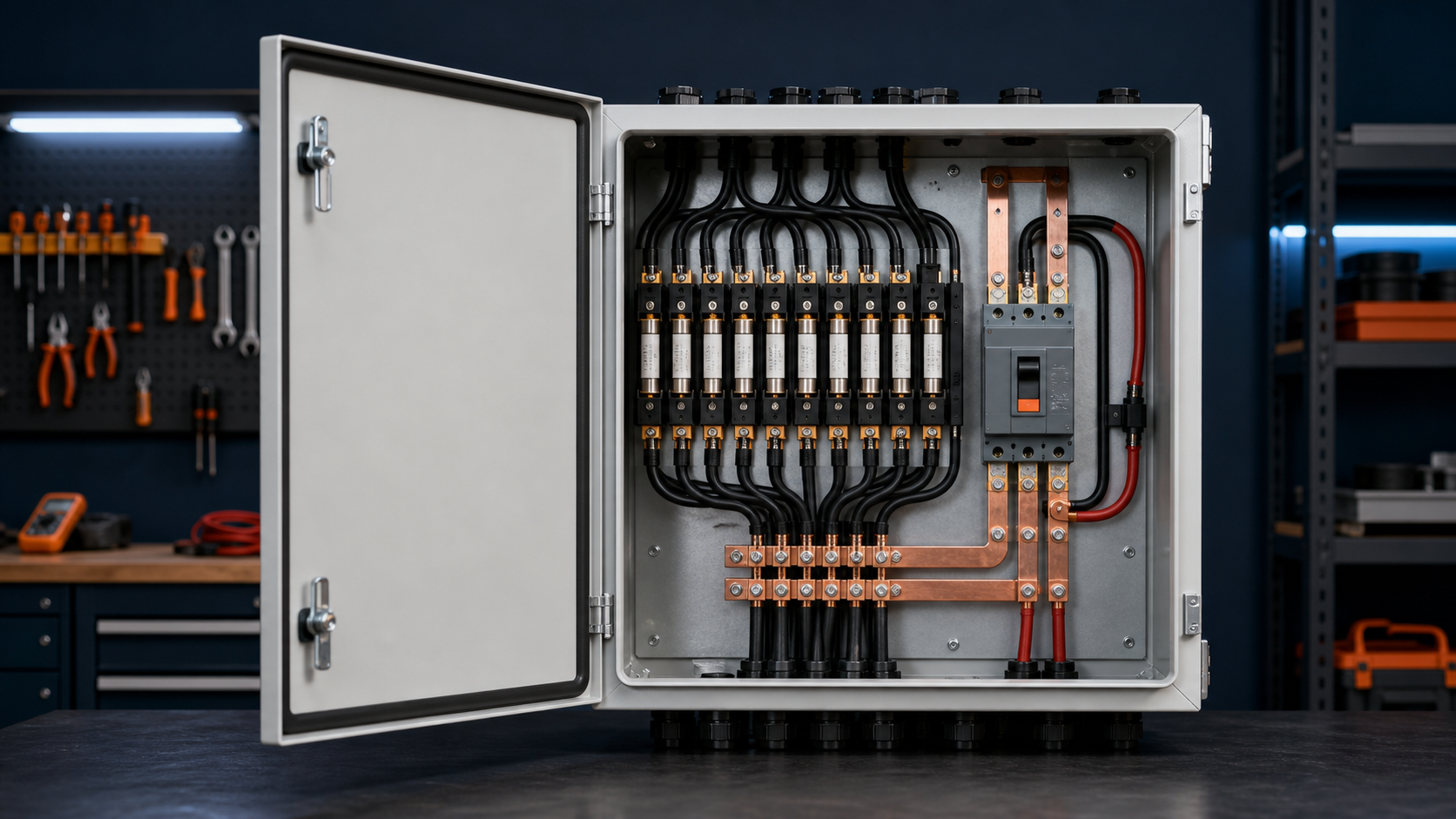 PV combiner engineering context for Combiner Box Output Fuse and Breaker Sizing for PV Systems
