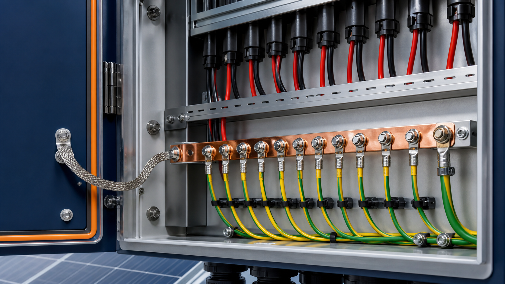 Engineering detail related to PV Combiner Box Grounding and Bonding Guide