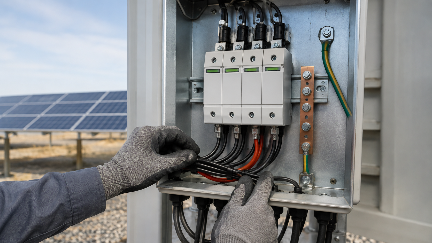 PV combiner engineering context for Combiner Box DC SPD Installation Best Practices