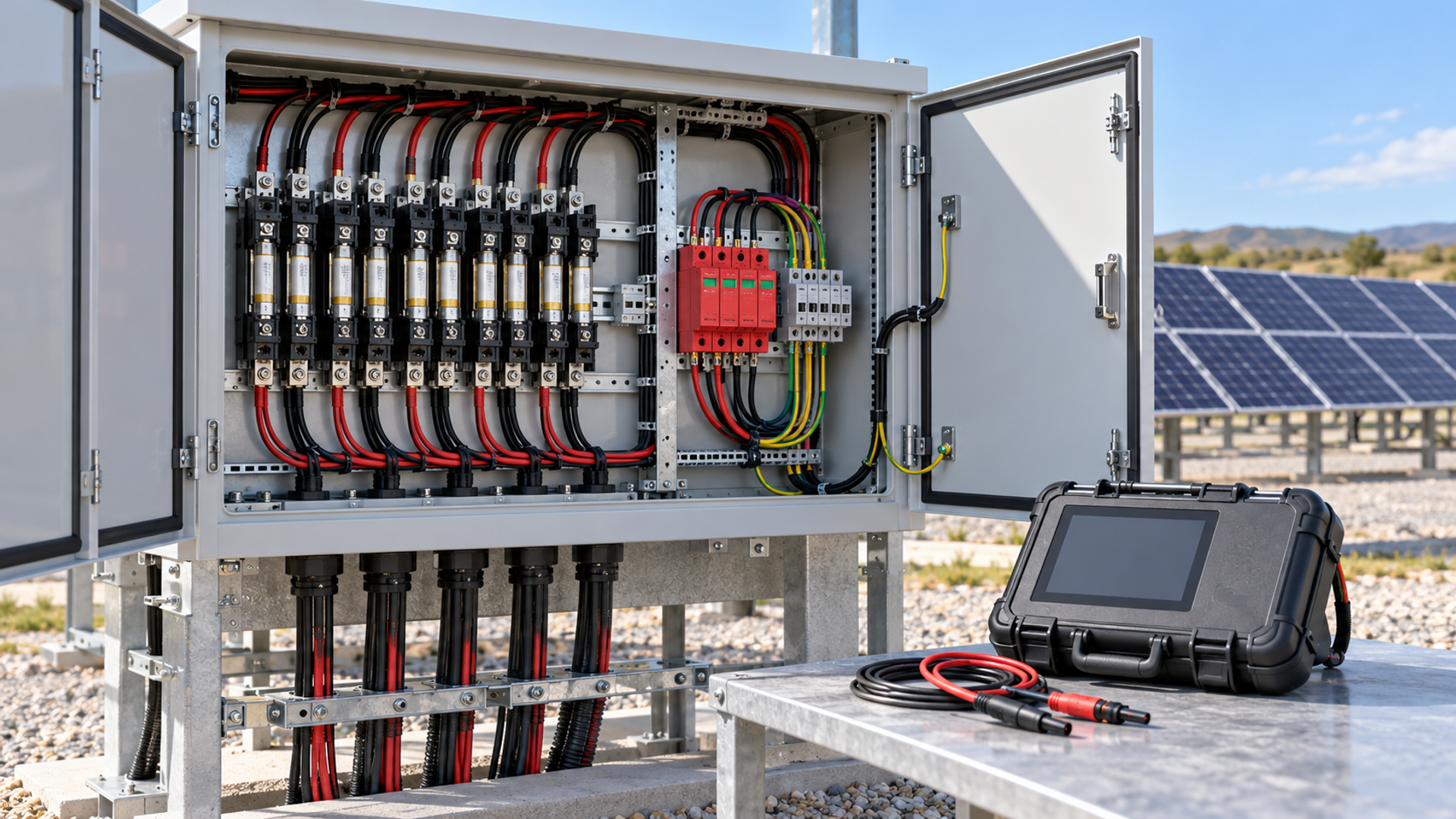 Combiner Box Commissioning Test Checklist equipment review context