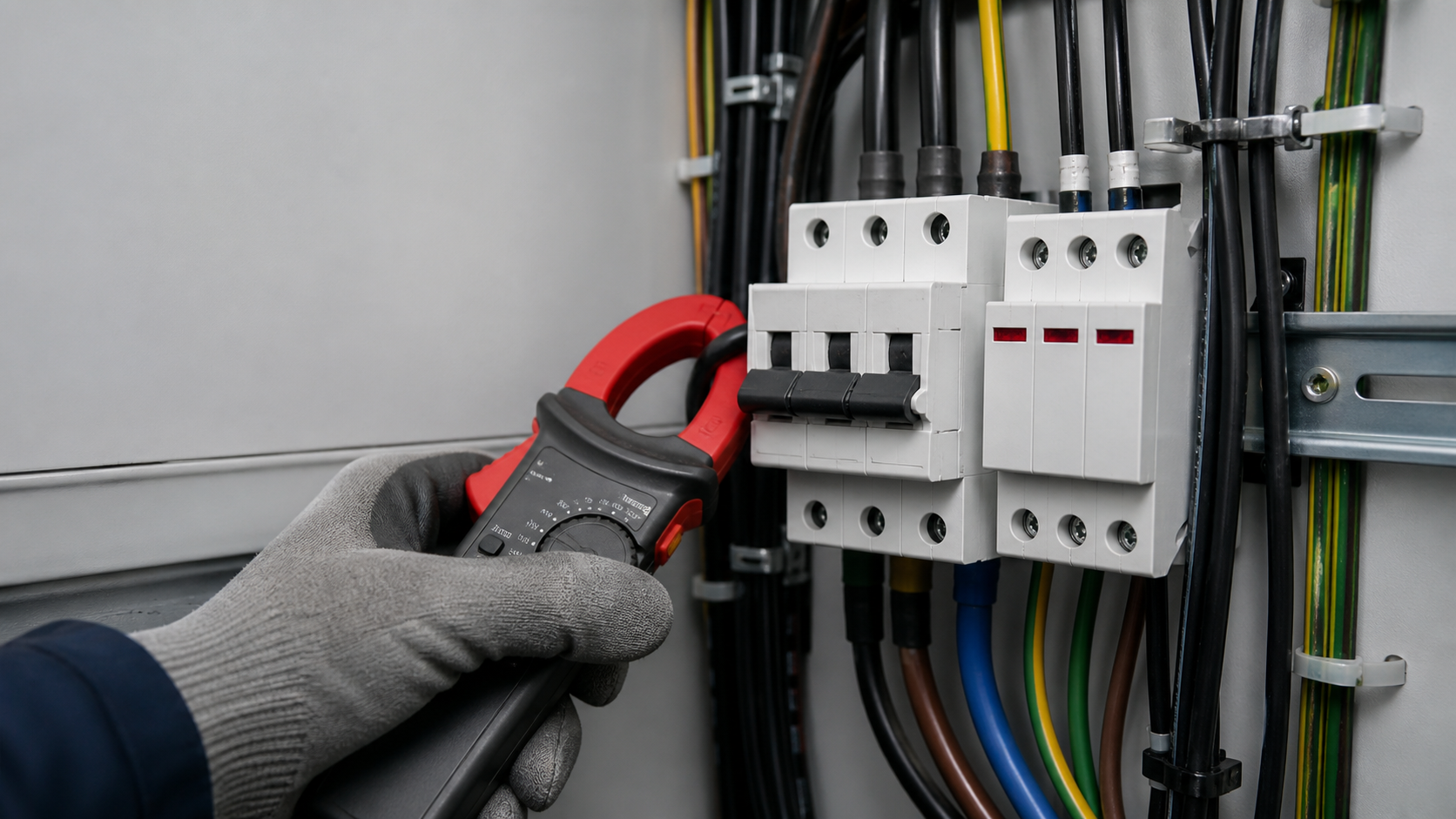 Surge protective device and upstream protective breaker in a clean low-voltage service enclosure