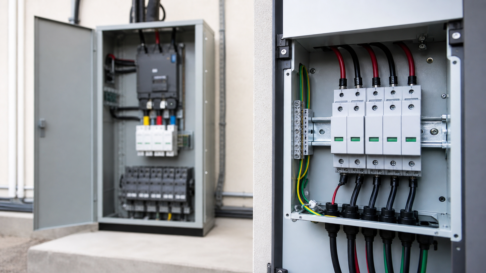 Service entrance and downstream surge-protection installation contexts