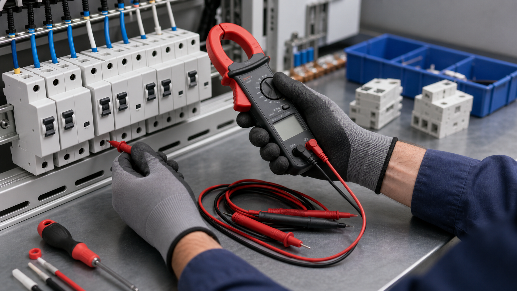 Electrical test context for residual-current protection devices