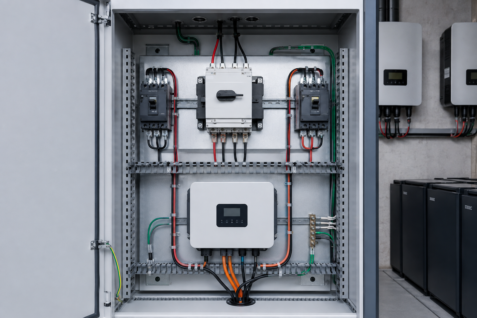 Unbranded equipment detail related to Solar Transfer Switch Guide: Why Grid-Tied Systems Fail in Outages