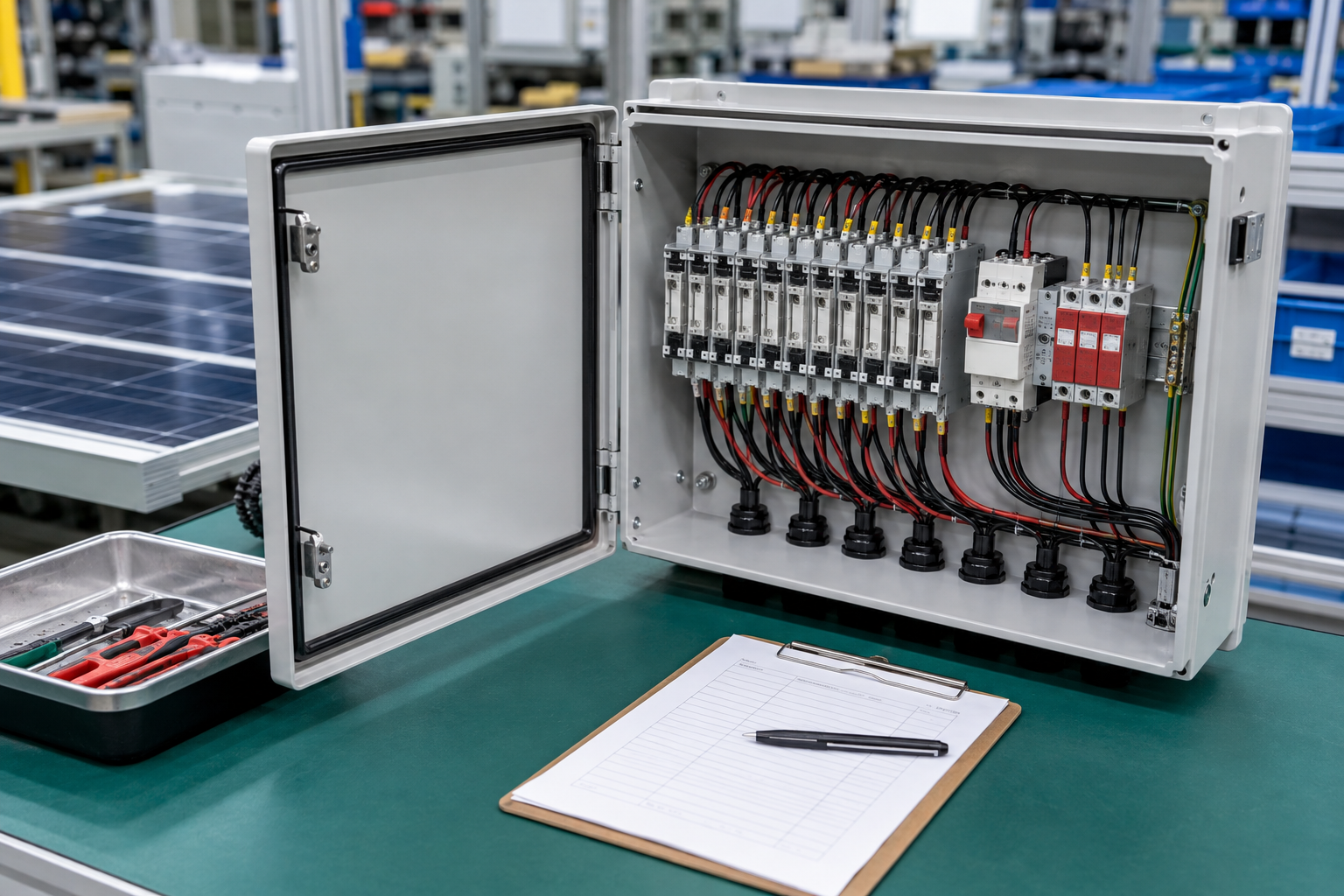 Unbranded equipment detail related to How to Evaluate Solar Combiner Box Manufacturers in China: A 10-Point Framework