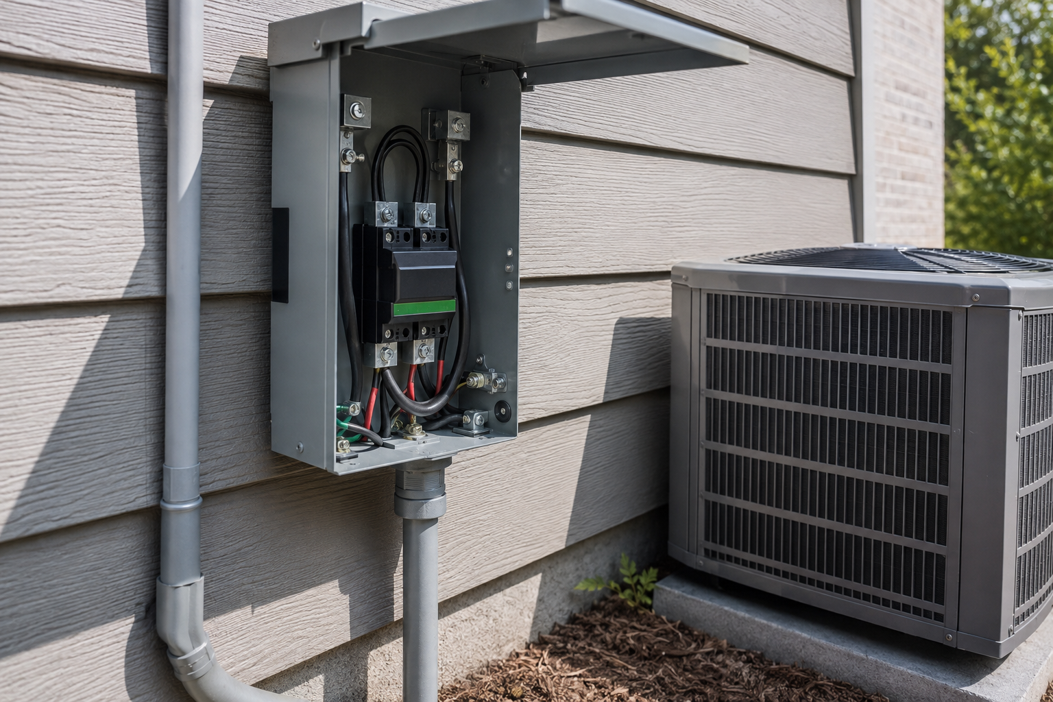 Unbranded equipment detail related to Where to Install an HVAC Surge Protector? 3 Key Points