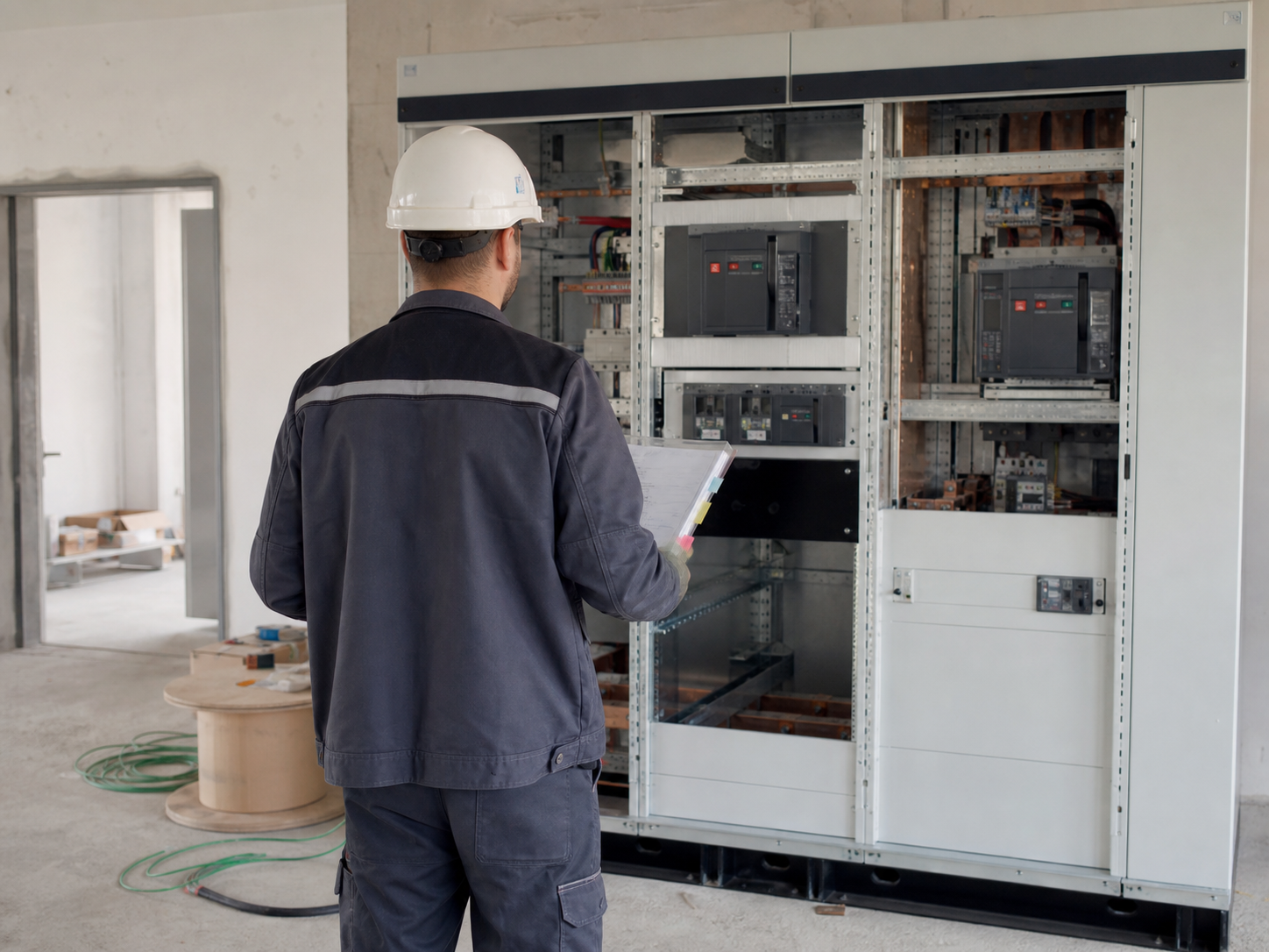Low-voltage switchgear installation and document package review