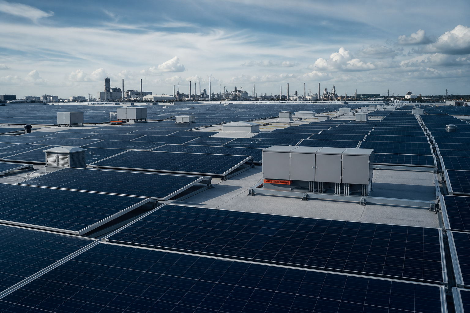 Commercial rooftop solar PV system context