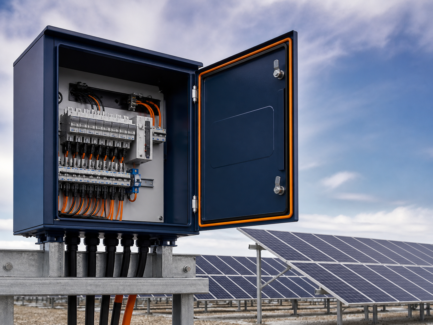 Weatherproof solar PV DC combiner enclosure